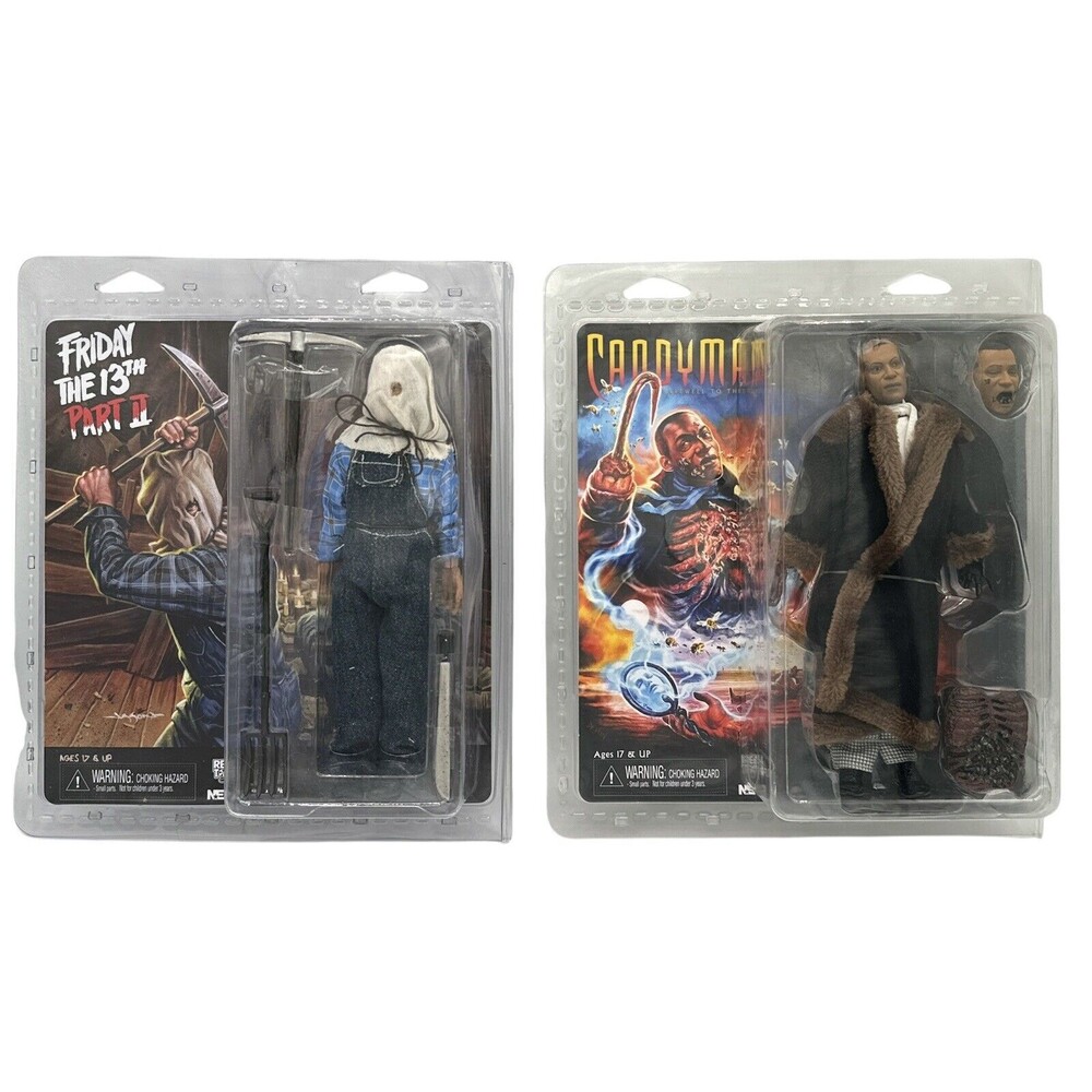 NECA Friday the 13th Part 2 Jason Voorhees & Candyman 8" Retro Clothed Figures